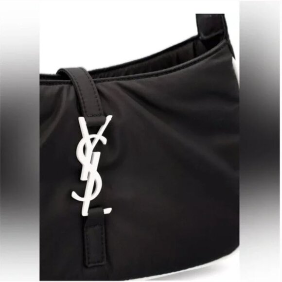 NWT YSL Saint Laurent Black Nylon Le 5 à 7 Shoulder Bag - Picture 4 of 10
